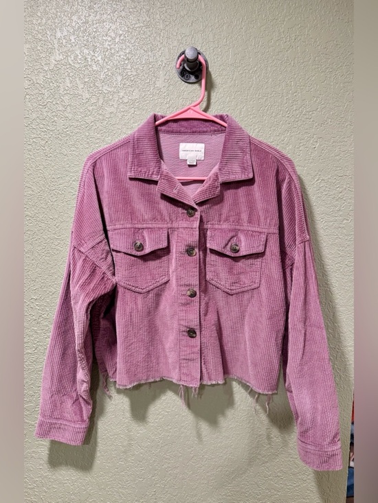 American Eagle Outfitters Jackets & Blazers - American Eagle Outfitters Dusty Mauve Corduroy Crop Jacket XS
